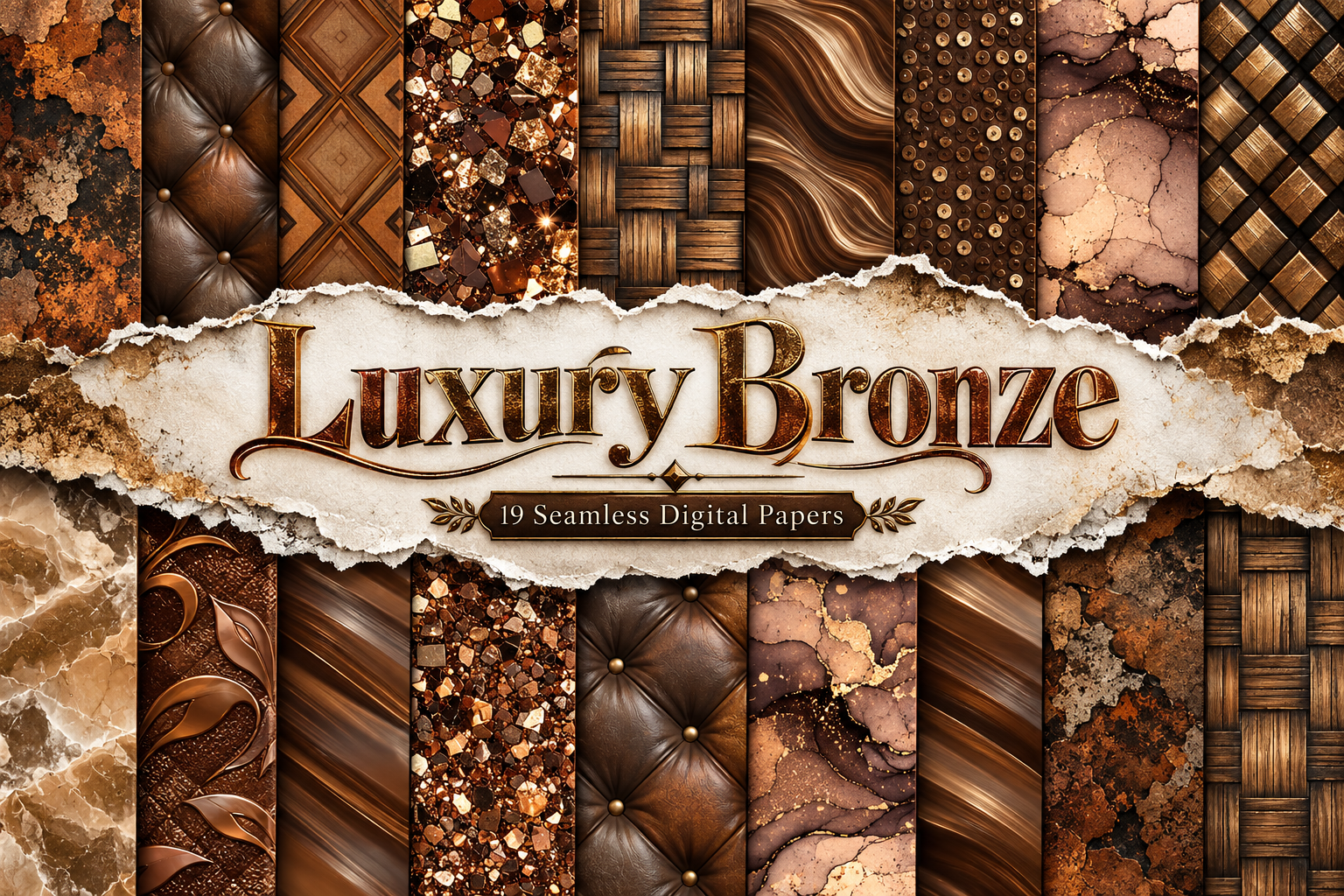 Luxury Bronze Digital Pattern
