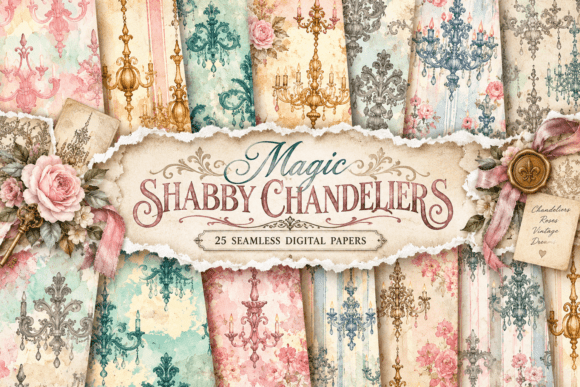 Magic Shabby Chandeliers Pattern
