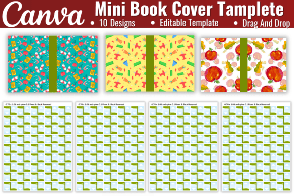 Mini Book Cover Template Bundle