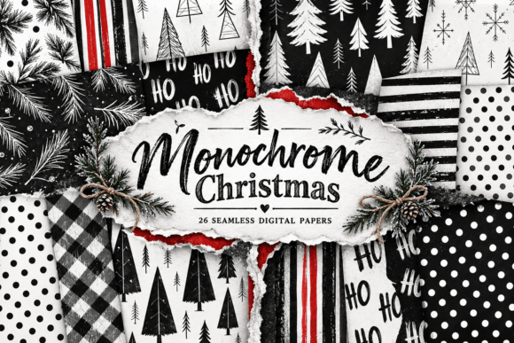 Monochrome Christmas Pattern