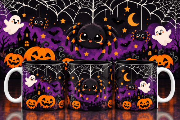 Mug Halloween Spider Web