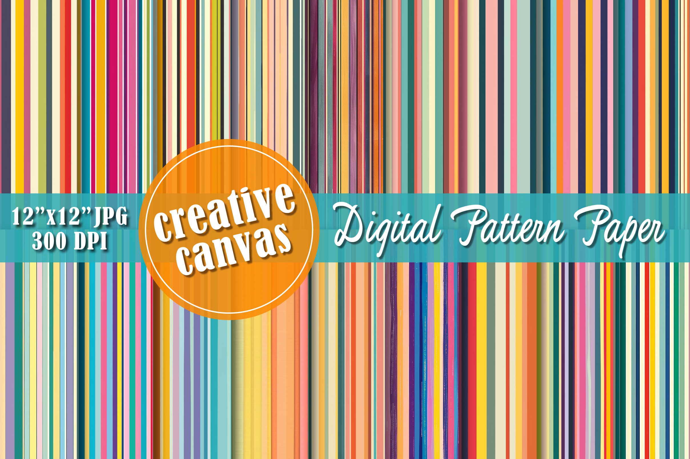 Multicolor Vertical Stripe Pattern
