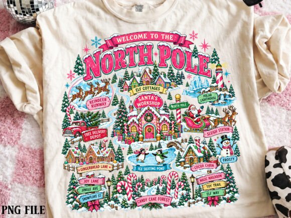 North Pole Png, Christmas Village Png