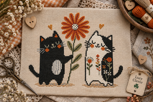 Orange Happiness CrossStitch Pattern PDF