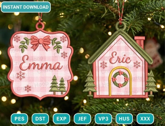 Personalized Xmas Ornament Embroidery