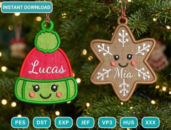 Personalized Xmas Ornament Embroidery