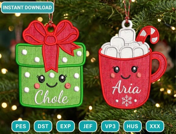 Personalized Xmas Ornament Embroidery