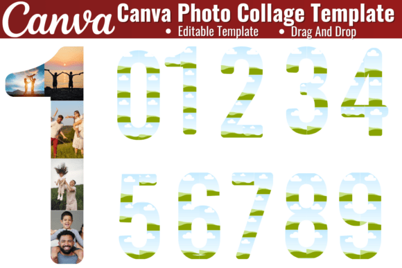 Photo Collage Letters and Numbers