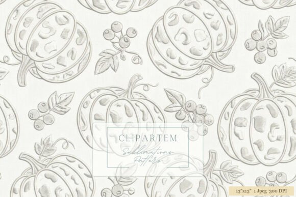 Pumpkin Berry Sketch Sublimation Pattern