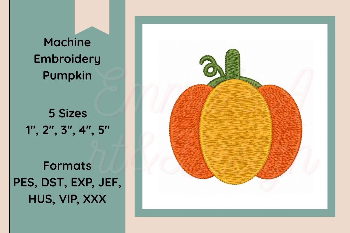 Pumpkin Machine Embroidery Design
