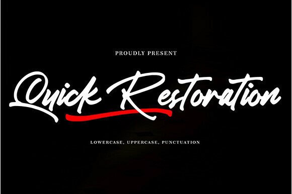 Quick Restoration Font - Lettering Fonts Design