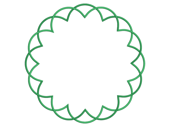 Round Petal Placemat Embroidery Design