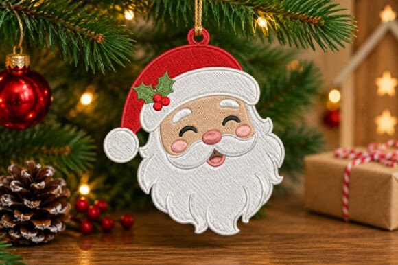 Santa Face Christmas Ornament