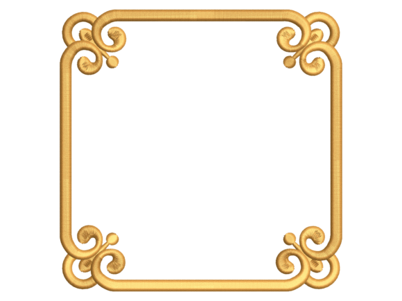 Scroll Corner Decorative Embroidery Fram