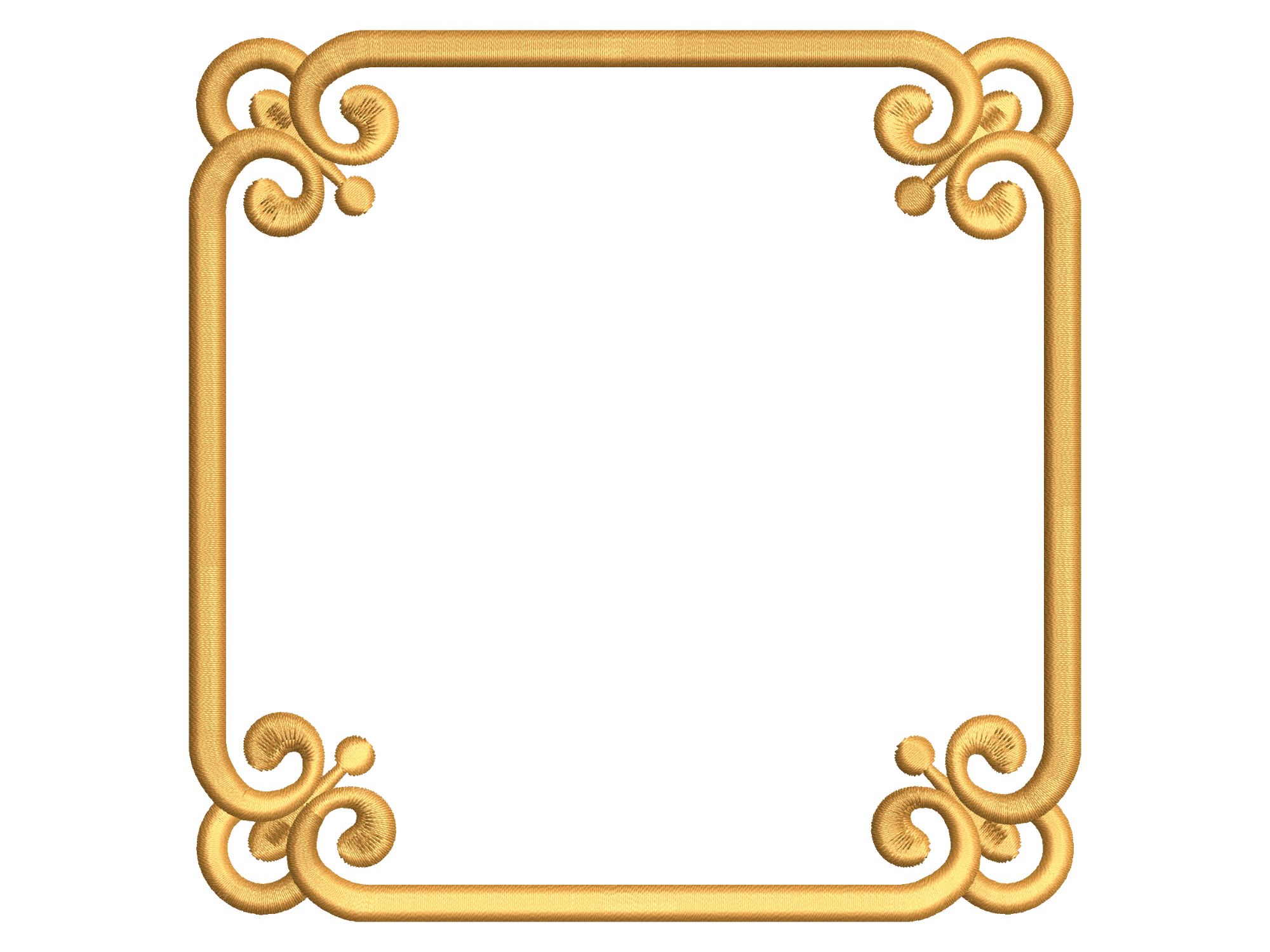 Scroll Corner Decorative Embroidery Fram