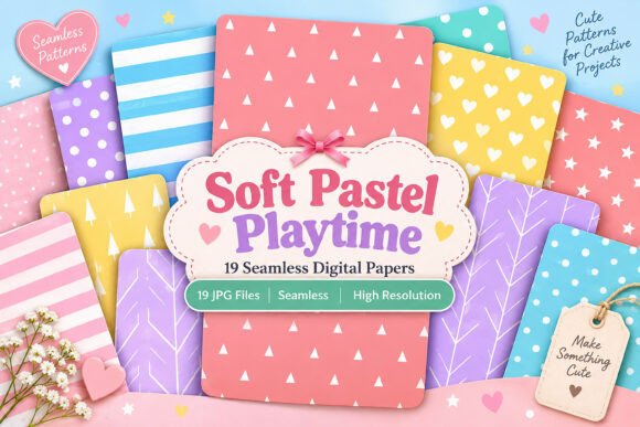 Soft Pastel Playtime Digital Seamless