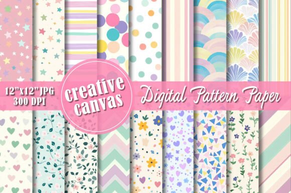 Soft Rainbow Pastel Seamless Patterns