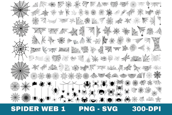 Spider Web SVG Halloween Cut File Bundle