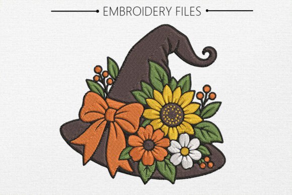 Spooky Cap Halloween Embroidery Design