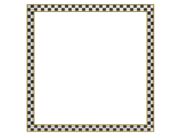 Square Checkered Placemat Embroidery