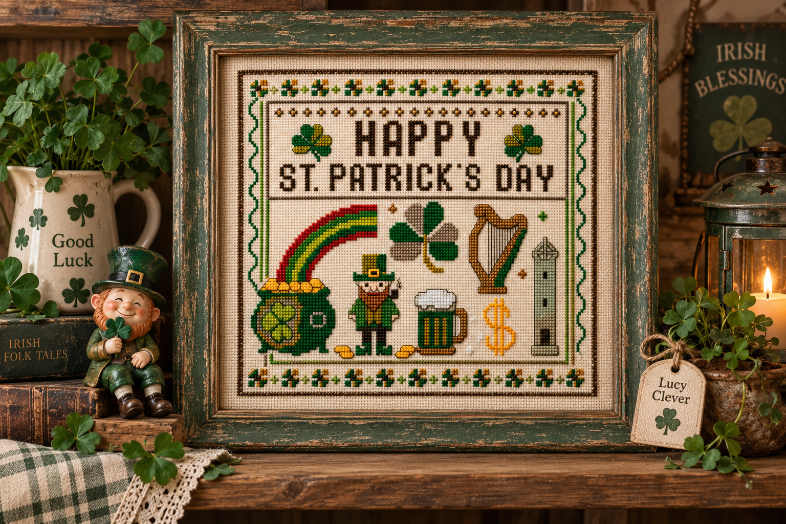 St. Patrick's Day Cross Stitch Pattern