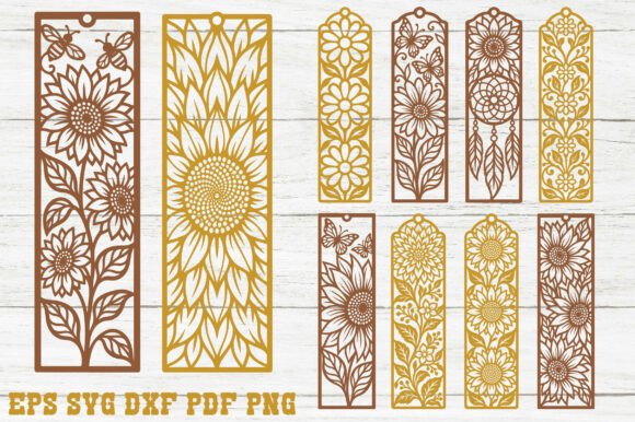 Sunflower Bookmarks SVG File