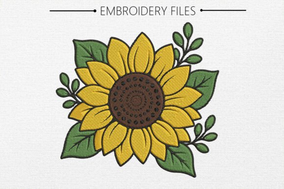 Sunflower Embroidery Design