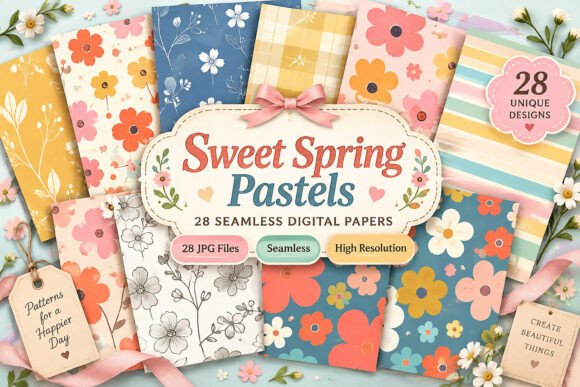 Sweet Spring Pastels Digital Seamless