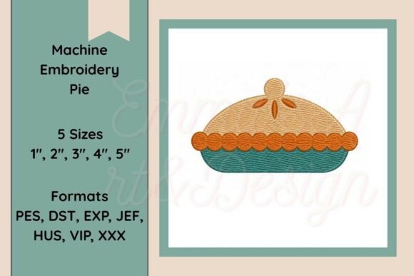 Thanksgiving Pie Machine Embroidery