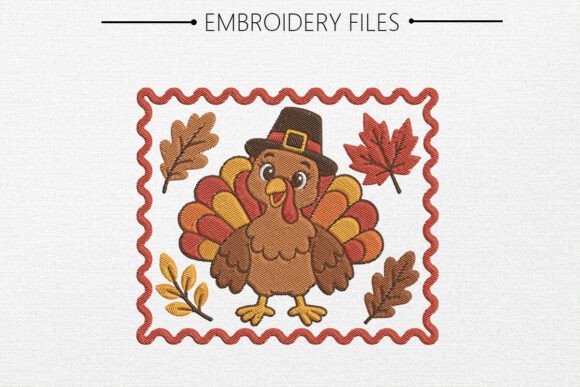 Thanksgiving Turkey Embroidery Design