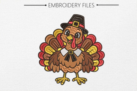 Thanksgiving Turkey Embroidery Design