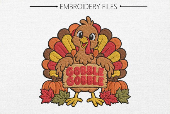 Thanksgiving Turkey Embroidery Design