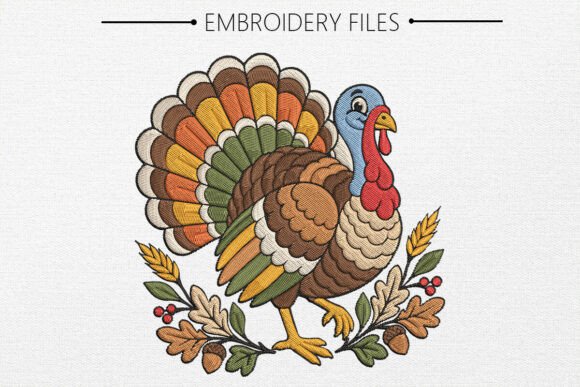 Thanksgiving Turkey Embroidery Design