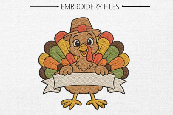 Thanksgiving Turkey Embroidery Design
