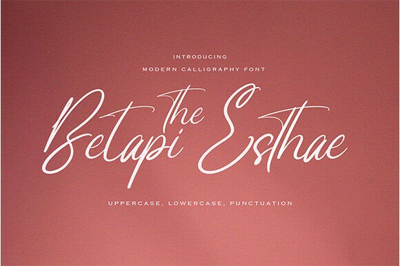 The Betapi Esthae Font - Lettering Fonts Design