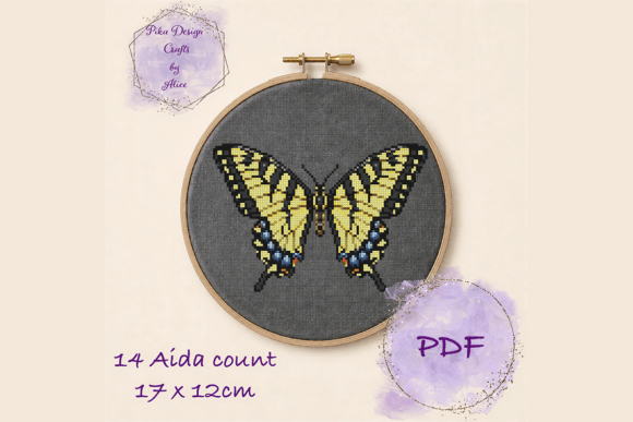 Tiger Swallowtail Butterfly Cross Stitc
