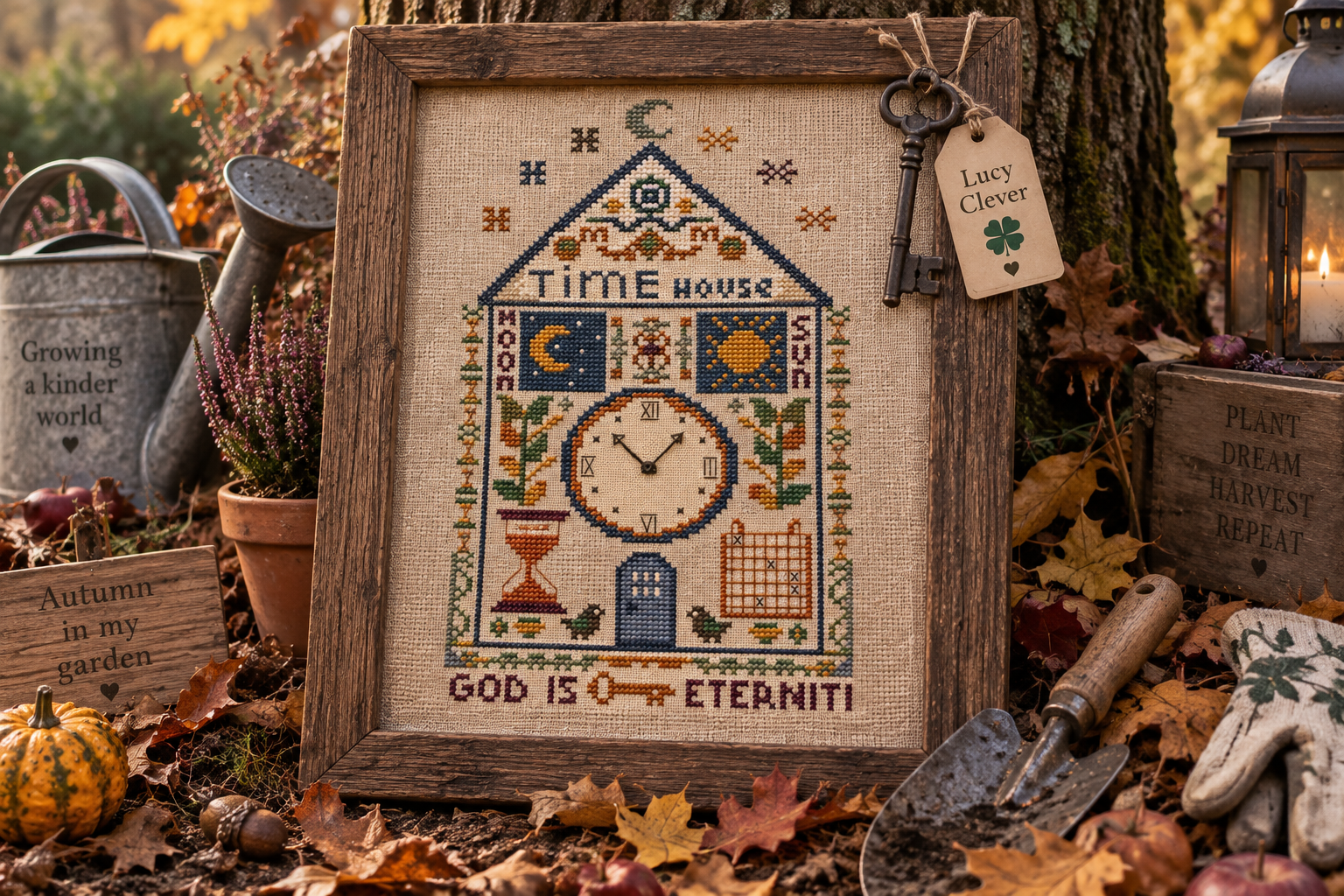 Time House Cross Stitch Pattern PDF