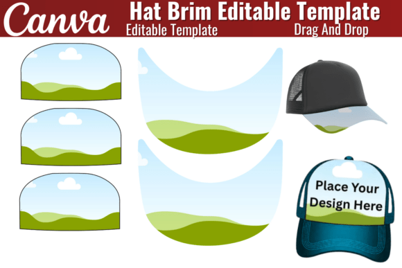 Trucker Hat Canva Template Mockup