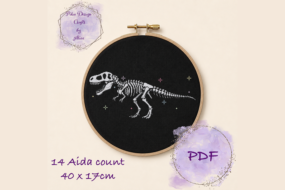 Tyrannosaurus Cross Stitch Pattern