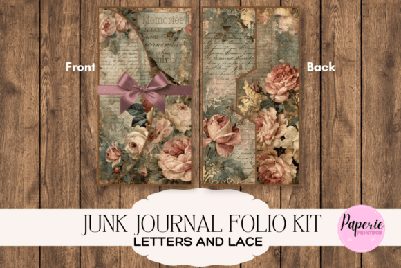 Vintage Rose Junk Journal Folio Kit