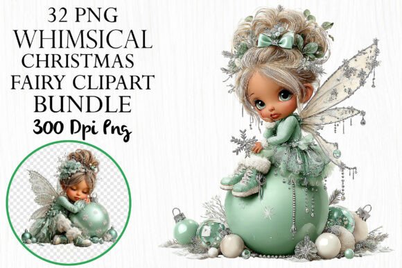 Whimsical Christmas Fairy Clipart