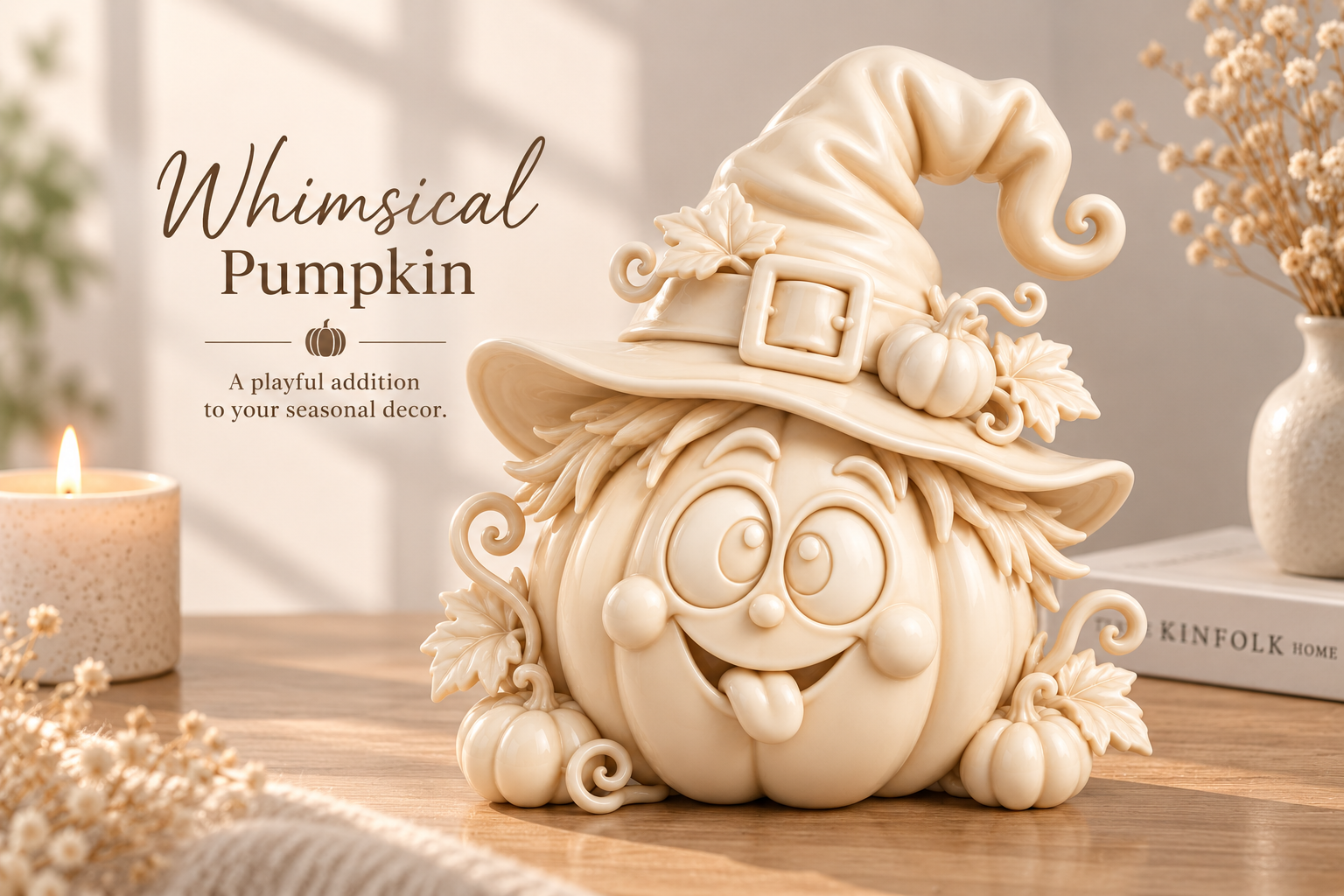 Witch Pumpkin STL | Whimsical 3D Printable Halloween Decor - Image 7
