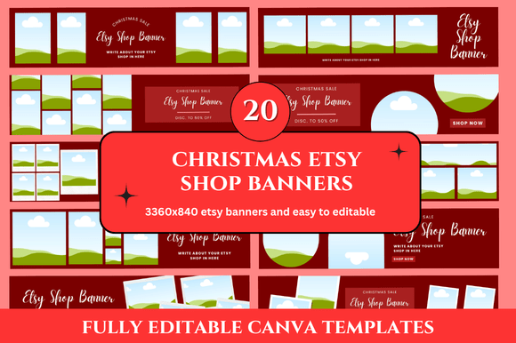 20 Christmas Mockup Banner
