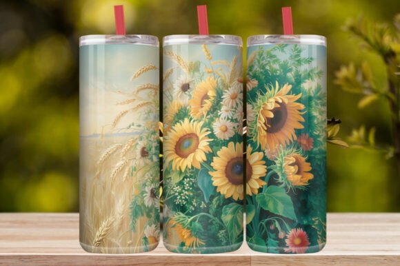 20 Oz Sunflower Tumbler Wrap