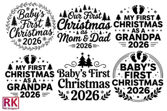 2026 Baby's First Christmas Svg Bundle