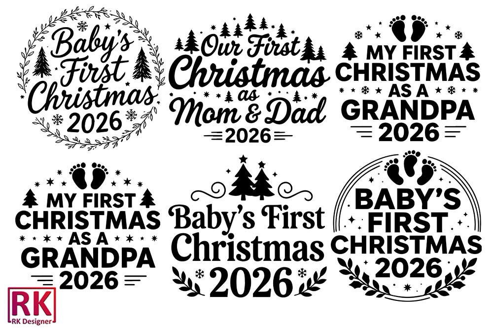 2026 Baby's First Christmas Svg Bundle