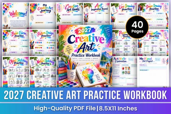2027 Creative Art Practice Workbook Kdp
