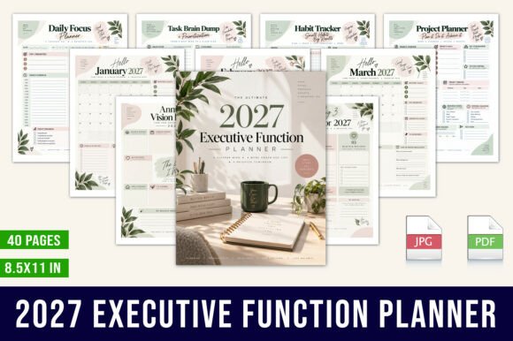 🌿 2027 Executive Function Planner