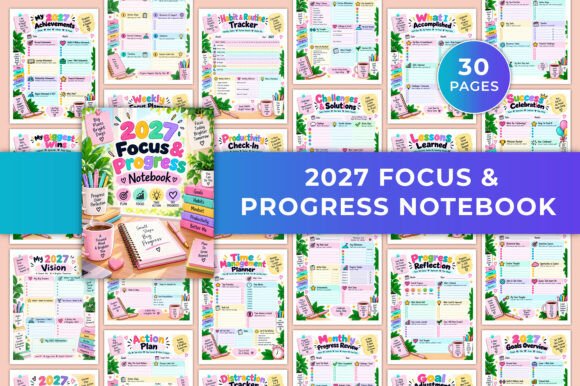 2027 Focus & Progress Notebook KDP