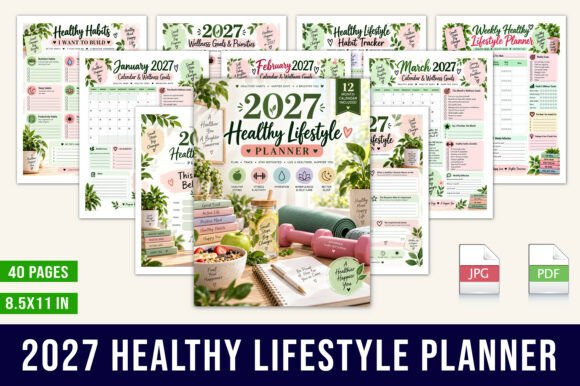 🌿 2027 Healthy Lifestyle Planner